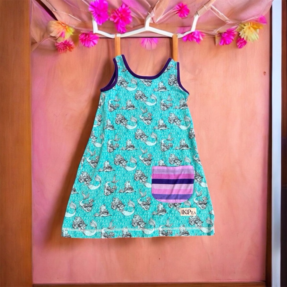 KPea Sleeveless Aerial & Flounder Pocket Dress Size 10